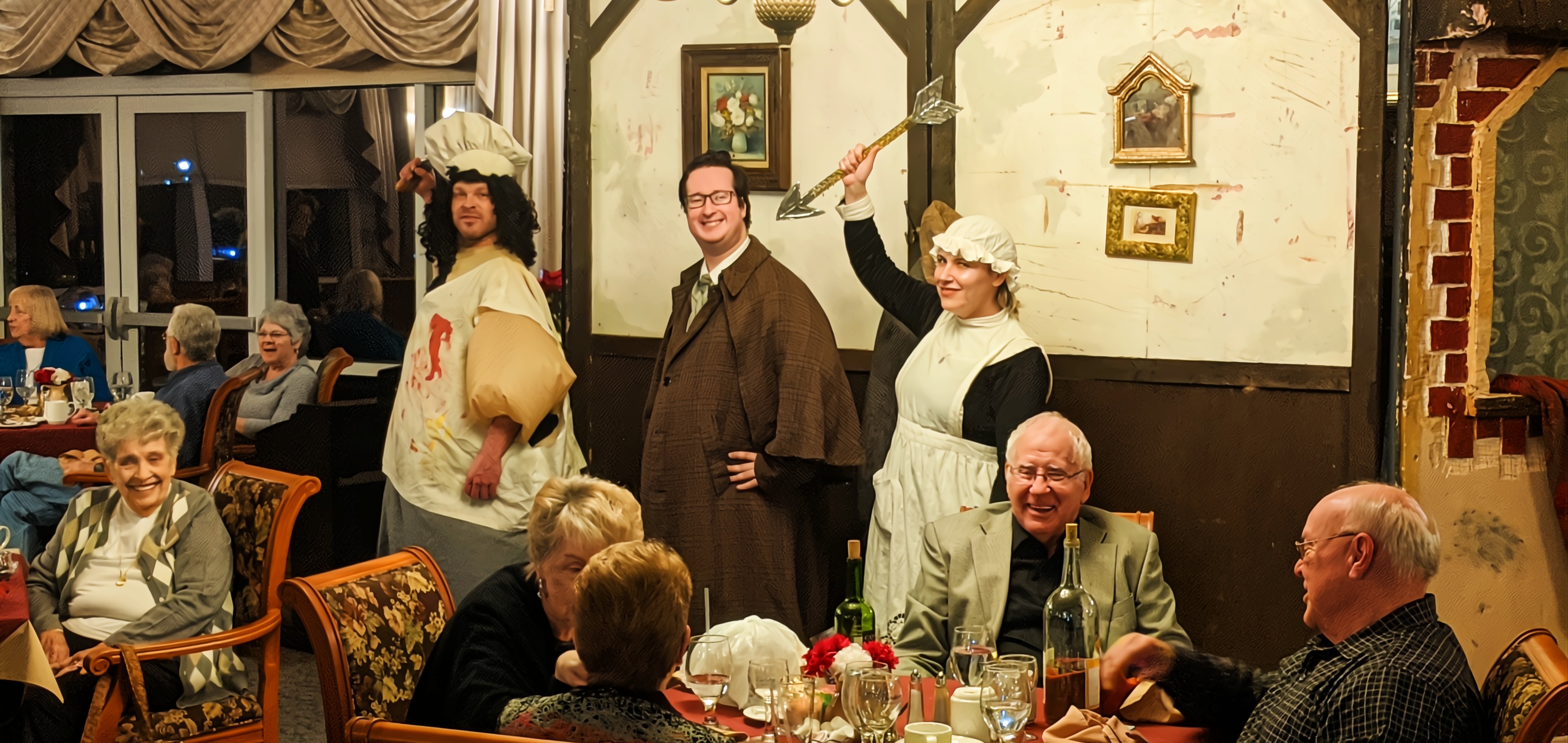 Senior entertainment under the tent – live outdoor comedy show by Riddlesbrood for 55+ residents in Southern New Jersey