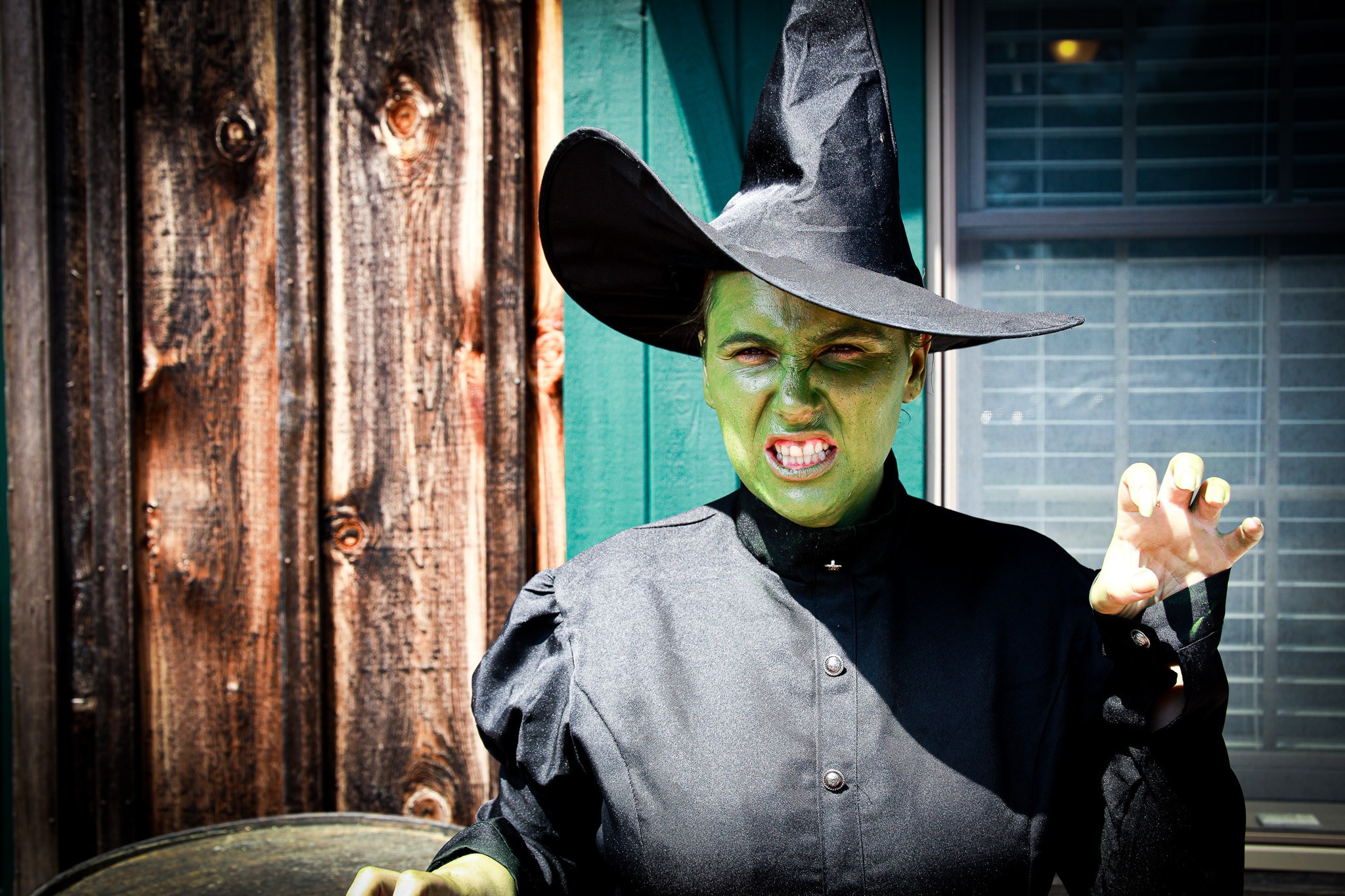 Kate Brubaker brings villainous flair to her role as the Wicked Witch on stage